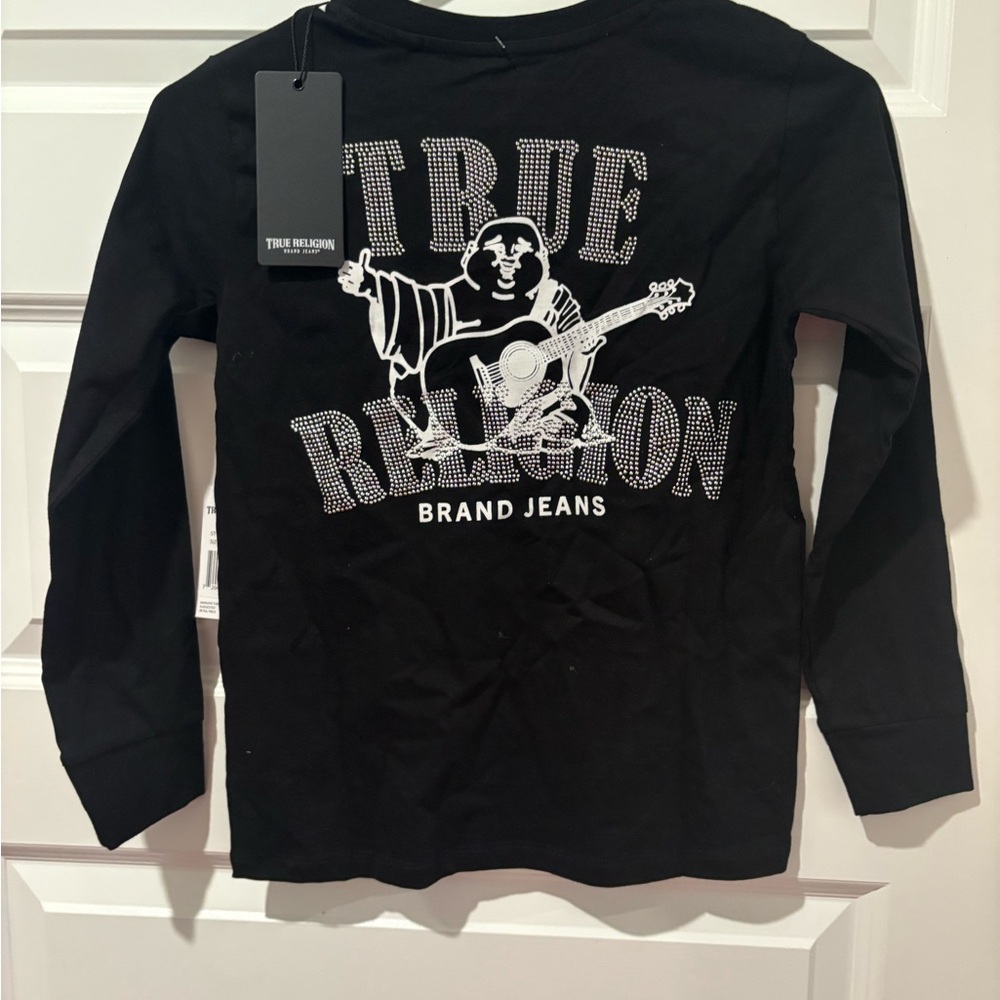 True Religion Black Long Sleeve Kids Tee